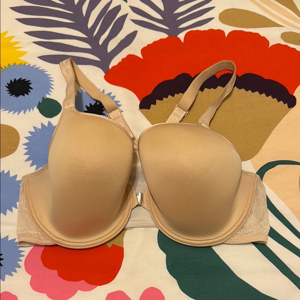 Chantelle Nude Front Closure Racer Back Bra